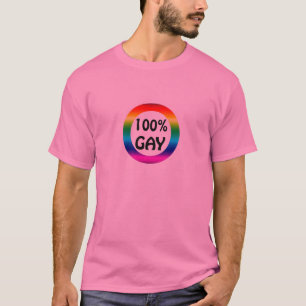T-shirt Arc-en-ciel d'homosexuel de 100% par
