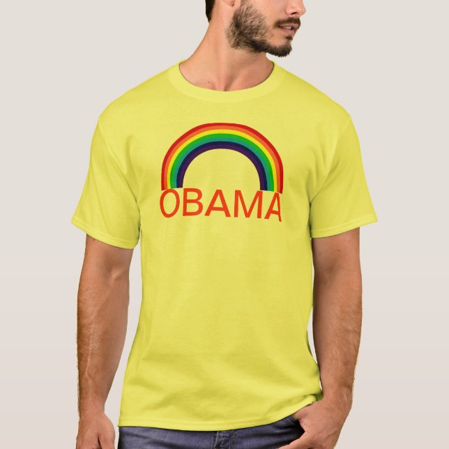 T-SHIRT ARC-EN-CIEL D'OBAMA (Devant)