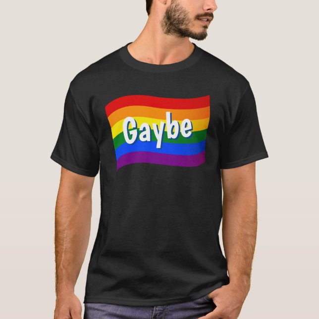 T-shirt Arc en ciel Drapeau Gaybe enfant de parents gay fa (Devant)