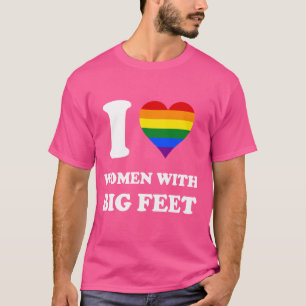 T-shirt Arc-en-ciel drapeau J'aime les femmes avec une gra