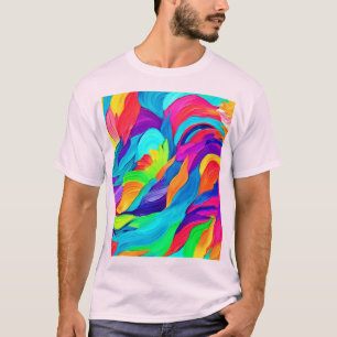 T-shirt Arc-en-ciel dynamique tourbillonne l'art Abstrait