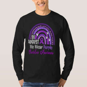 T-shirt Arc-en-ciel En août Nous Portons le Violet Mois de