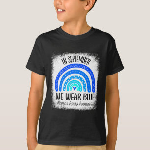 T-shirt Arc En Ciel En Septembre Nous Portons Bleu Alopeci