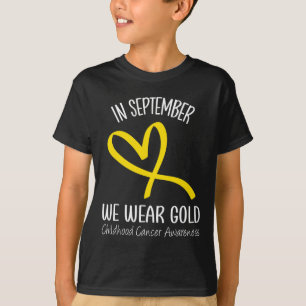 T-shirt Arc-en-ciel En Septembre Nous Portons Or Cancer En
