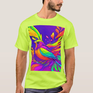 T-shirt Arc-en-ciel en terre dessinée