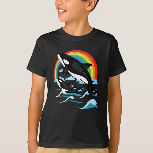 T-shirt Arc-en-ciel et bosses d'Orca (Devant)