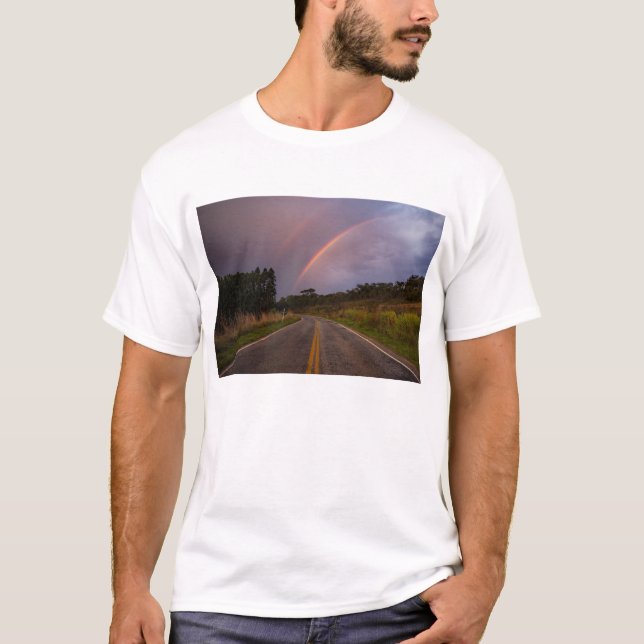 T-shirt Arc-en-ciel et route (Devant)