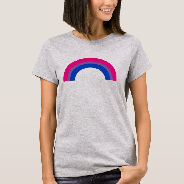 T-Shirt Arc-en-Ciel Fierté Bisexuelle (Devant)