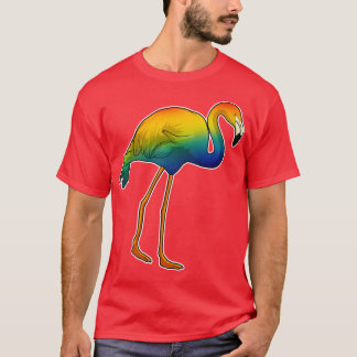 T-shirt Arc-en-ciel flamant rose