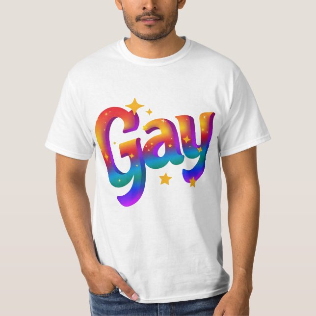 T-shirt Arc-en-ciel gay (Devant)