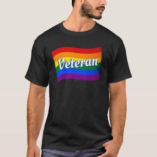 T-shirt Arc-en-ciel gay vétéran gay gay LGBT Militaire LGB
