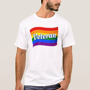 T-shirt Arc-en-ciel gay vétéran gay gay LGBT Militaire LGB