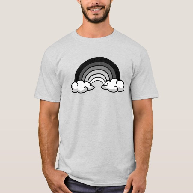 T-shirt Arc-en-ciel gris (Devant)