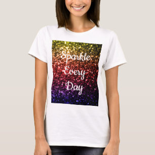 T-shirt Arc-en-ciel jaune rouge violet Étincelle tous les