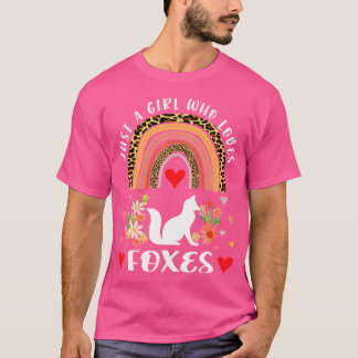 T-shirt Arc En Ciel Juste Une Fille Qui Aime Les Renards L