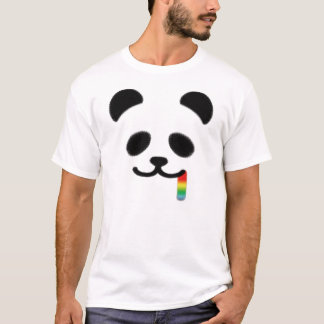 T-shirt Arc-en-ciel juteux de panda
