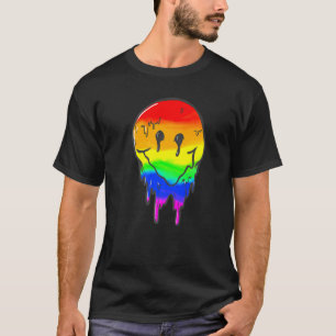 T-shirt Arc-en-ciel Lesbienne Gay Glace Fierté Lgbt