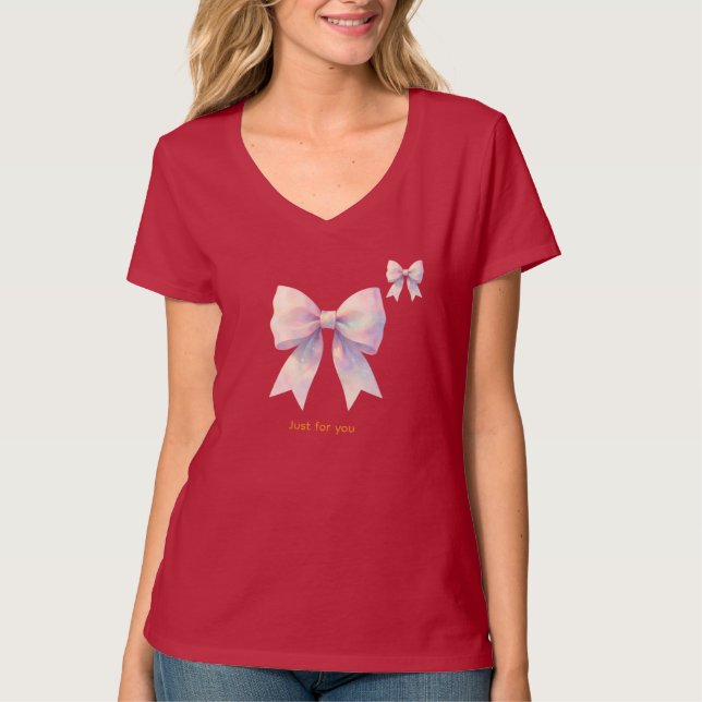 T-shirt Arc-en-ciel Lisse Rêve Ruban (Devant)