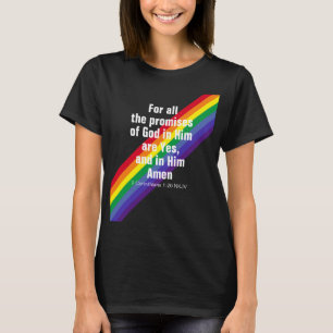 T-shirt Arc-en-ciel lumineux Inspiration Bible Versets mou