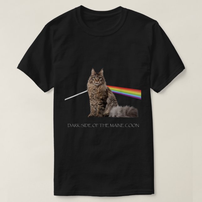 T-shirt Arc-en-ciel Maine Coon Prism Art (Design devant)