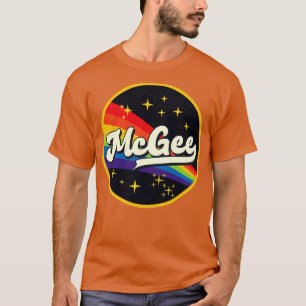 T-shirt Arc-en-ciel McGee dans l'espace Style Vintage