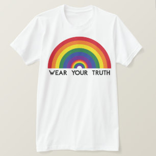 T-shirt Arc-en-ciel minimaliste Moderne Déclaration coloré