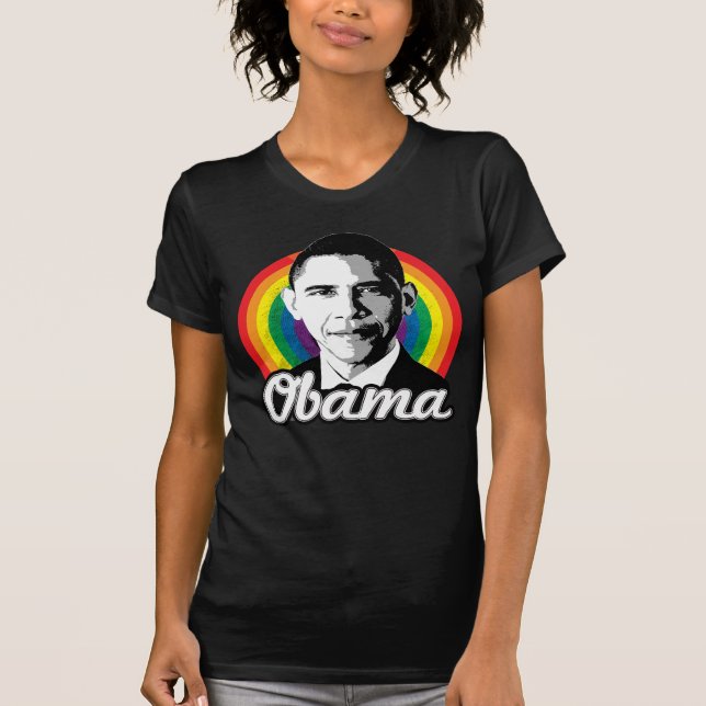 T-shirt Arc-en-ciel Obama (Devant)