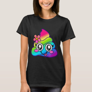 T-shirt Arc-en-ciel Op Emoji Licorne Mignonne O Fleur Idio