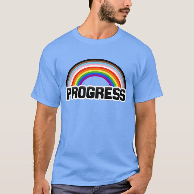 T-Shirt Arc-en-Ciel Progress Pride (Devant)