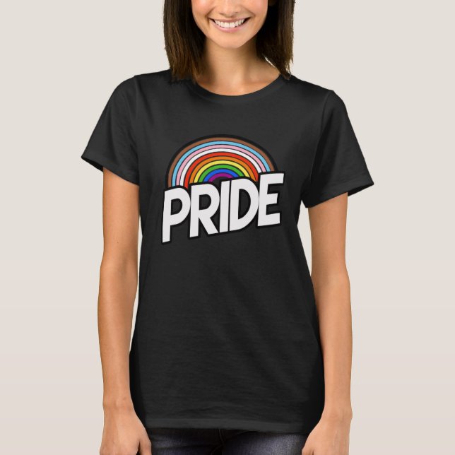 T-Shirt Arc-en-Ciel Progress Pride (Devant)