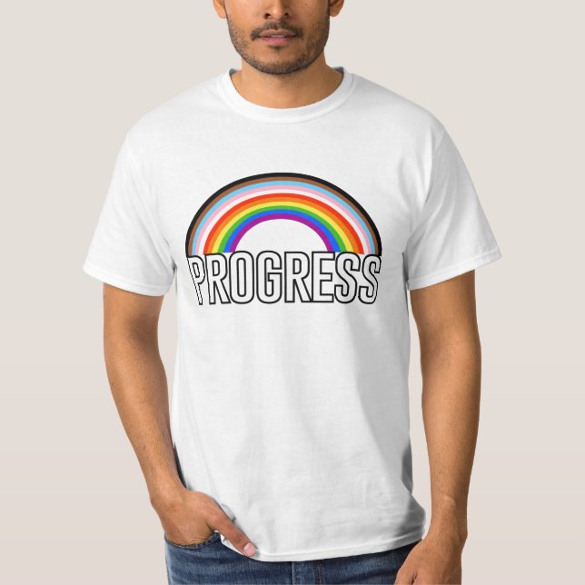 T-Shirt Arc-en-Ciel Progress Pride (Devant)