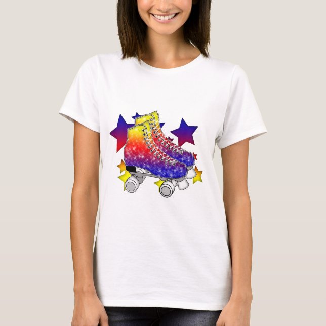 T-shirt Arc-en-ciel Rollerskates (Devant)
