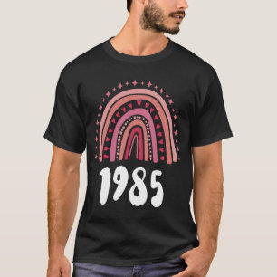 T-shirt Arc-En-Ciel Rouge Année De Naissance 1985 Annivers