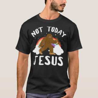 T-shirt Arc-en-ciel satanique Pas aujourd'hui Jésus 666 Sa