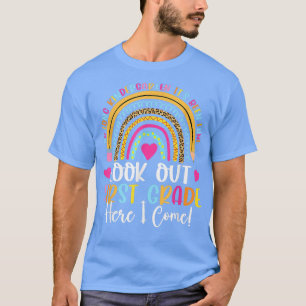 T-shirt Arc en ciel si longue maternelle ici je viens 1ère