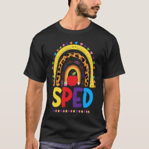 T-shirt Arc-en-ciel Speducateur Prof Spécialisé Léopard 10