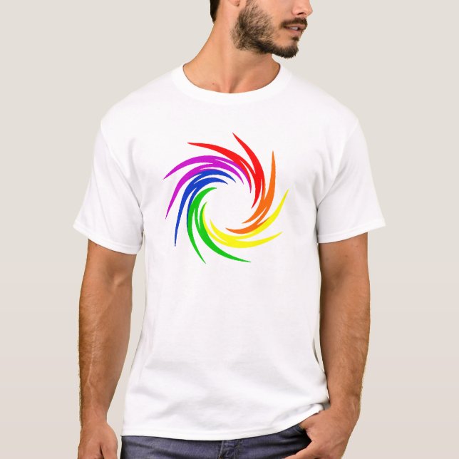 T-shirt Arc-en-ciel Swirl1 (Devant)