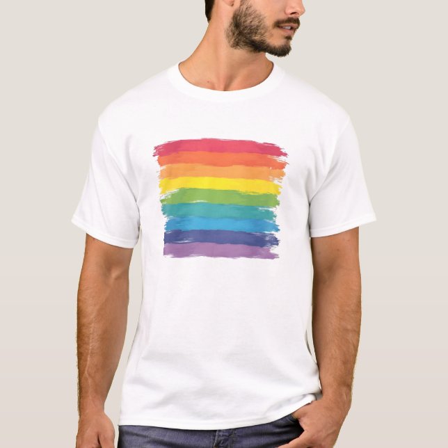 T-shirt arc-en-ciel texturé (Devant)