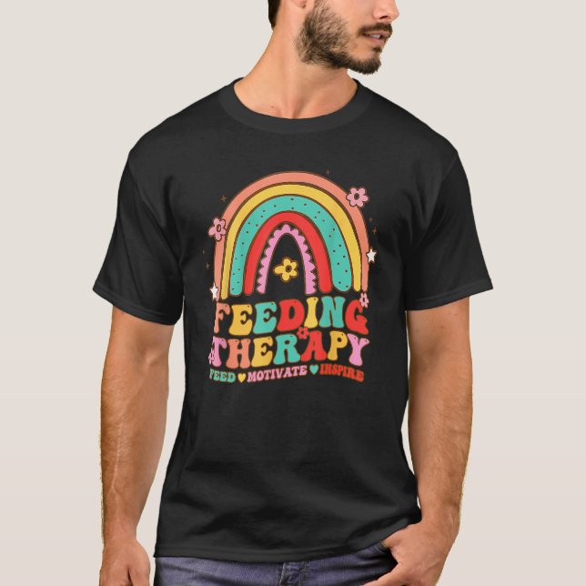 T-shirt Arc-en-ciel thérapie Appréciation alimentation The (Devant)