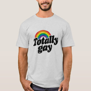 T-SHIRT ARC-EN-CIEL TOTALEMENT GAI - BLANC - .PNG