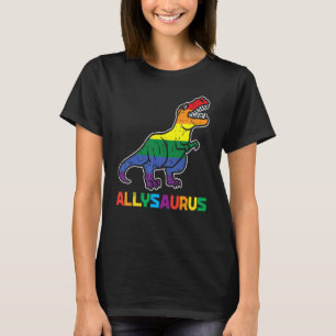 T-shirt Arc en ciel Trex Allysaurus Gay pride Drapeau Lgbt