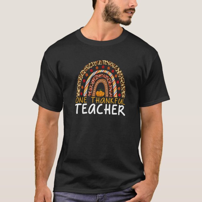 T-shirt Arc-en-ciel Un Enseignant Reconnaissant Léopard D' (Devant)