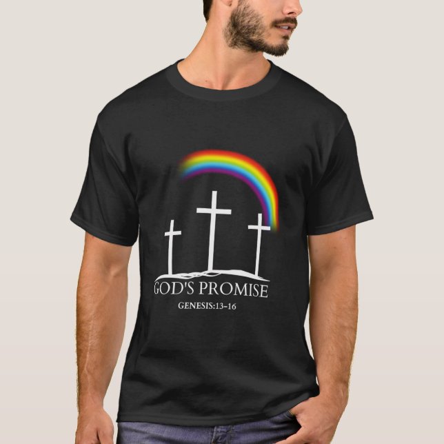 T-shirt Arc En Ciel Une Promesse De Dieu Pas Un Symbole De (Devant)