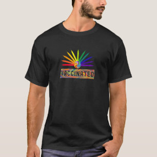 T-shirt Arc-en-ciel vacciné - Entièrement vacciné 2021 - D