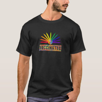 T-shirt Arc-en-ciel vacciné - Entièrement vacciné 2021 - D