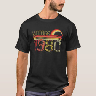 T-shirt Arc-en-ciel Vintage 1980 Rétro esthétique classiqu