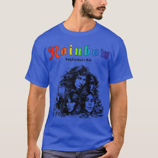T-shirt Arc-en-ciel vive le rock roll rétro drôle