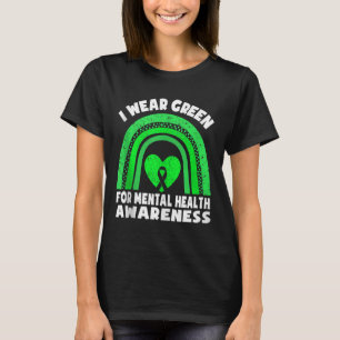 T-shirt Arc En Mai Je Porte Le Vert Pour La Santé Mentale