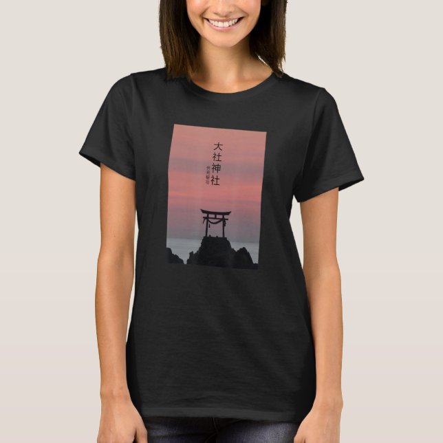 T-shirt Arc japonais Torii Streetwear Vaporwave esthétique (Devant)