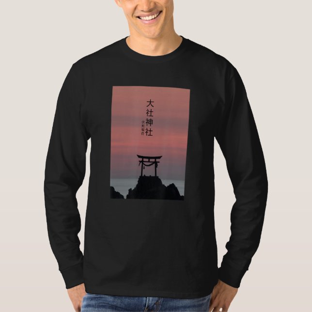 T-shirt Arc japonais Torii Streetwear Vaporwave esthétique (Devant)